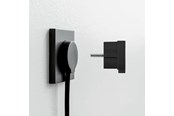 Schaltereinheiten - NORM F Flacher Stecker, Mattschwarz (Schuko-Standard) - 43022